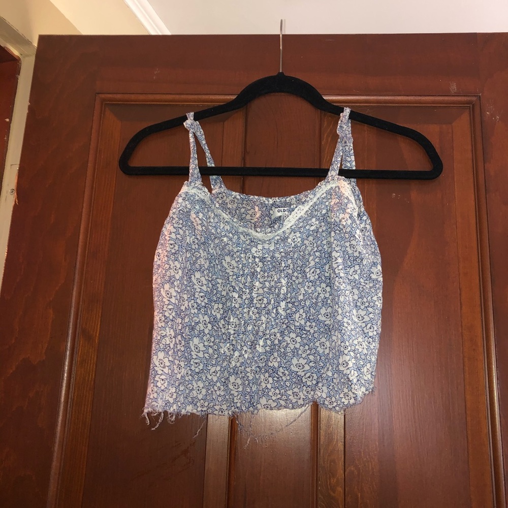 Old Navy Blue Flower Print Top